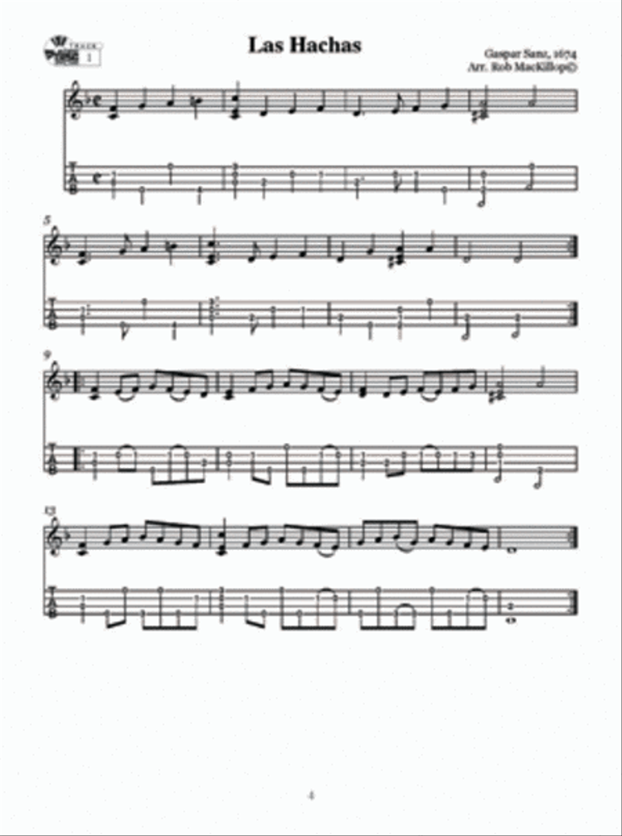 20 Spanish Baroque Pieces by Gaspar Sanz Arranged for Uke Ukulele scores gallery preview page 3