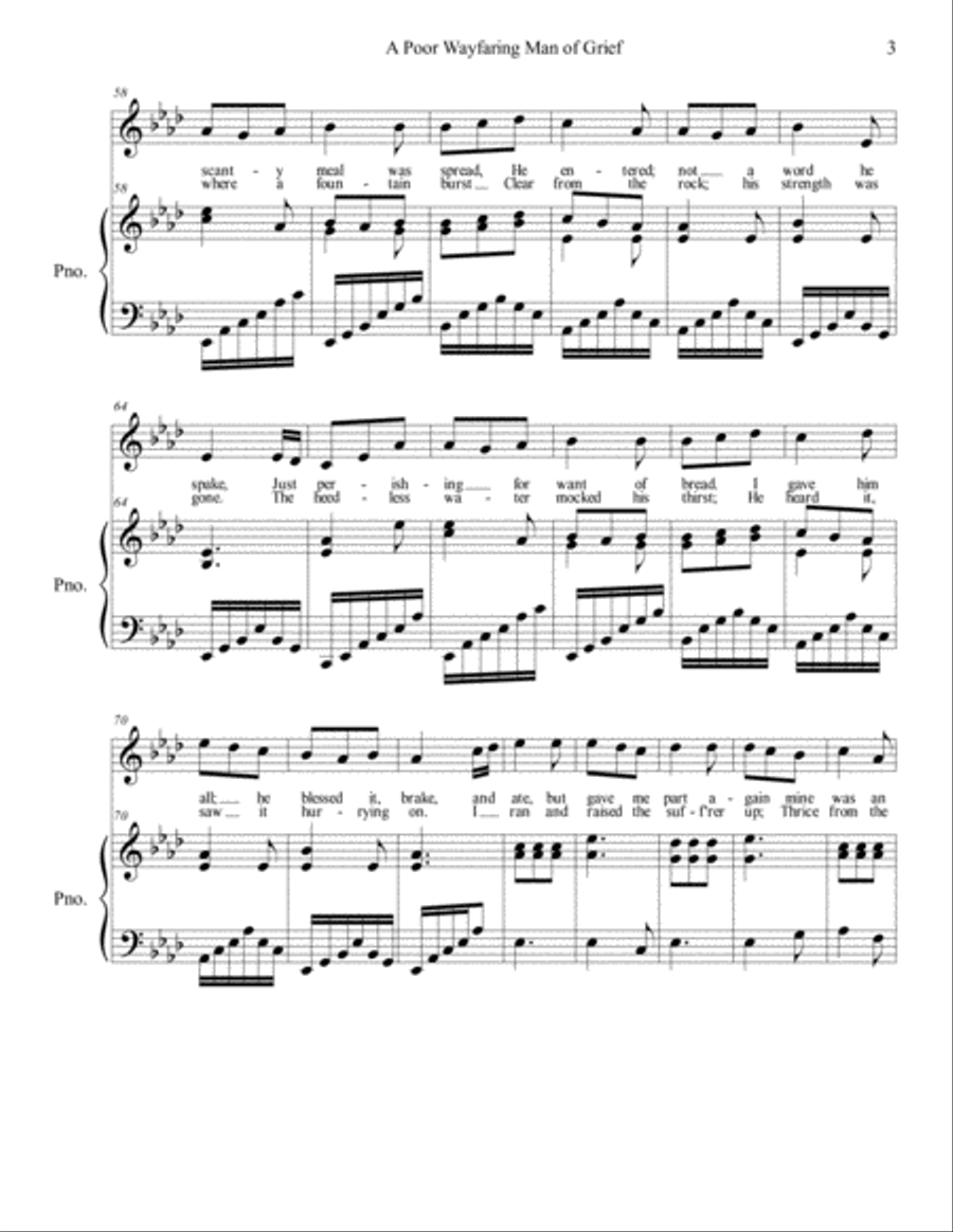 A Poor Wayfaring Man of Grief Voice scores gallery preview page 4