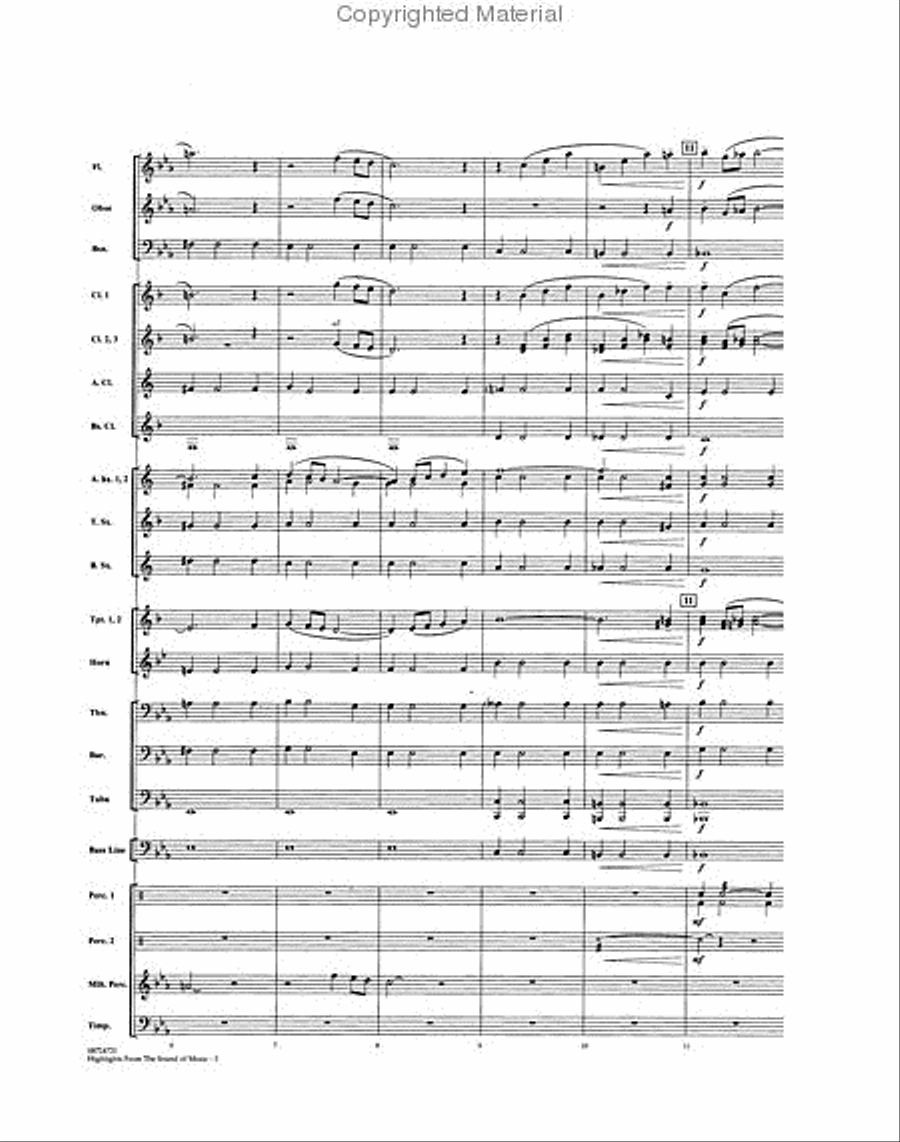 Highlights from The Sound of Music Concert Band scores gallery preview page 3