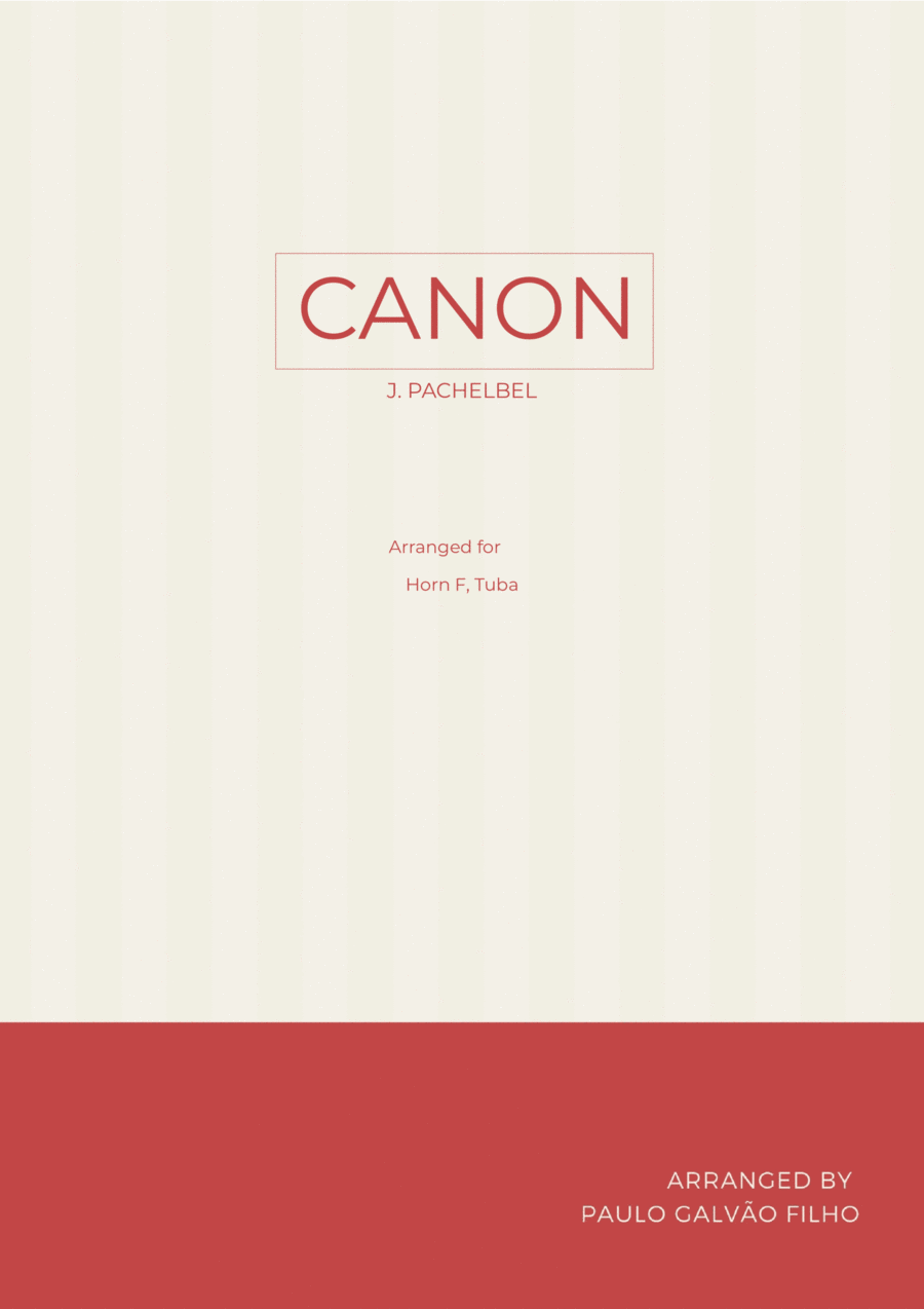 CANON IN D - HORN & TUBA Brass Duet scores gallery preview page 1