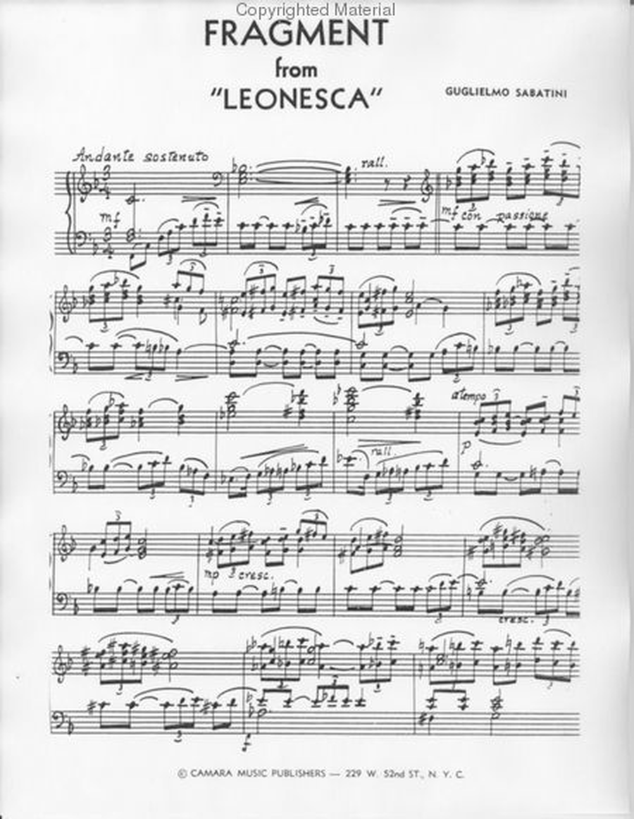 Fragment from "Leonesca"