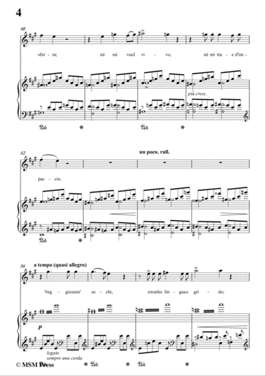 Liszt-Pace non trovo in b flat minor,for Voice and Piano Voice Solo scores gallery preview page 6