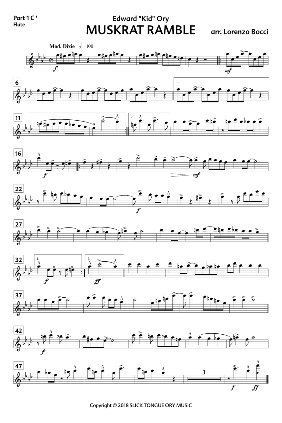Muskrat Ramble (Instrumental) Concert Band scores gallery preview page 5