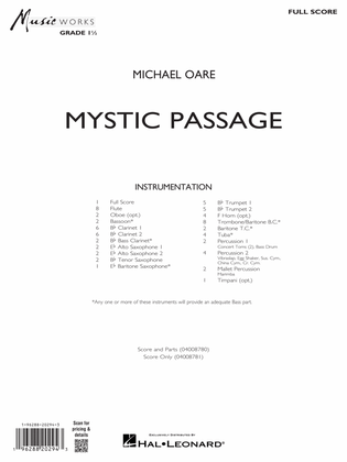 Mystic Passage - Conductor Score (Full Score)