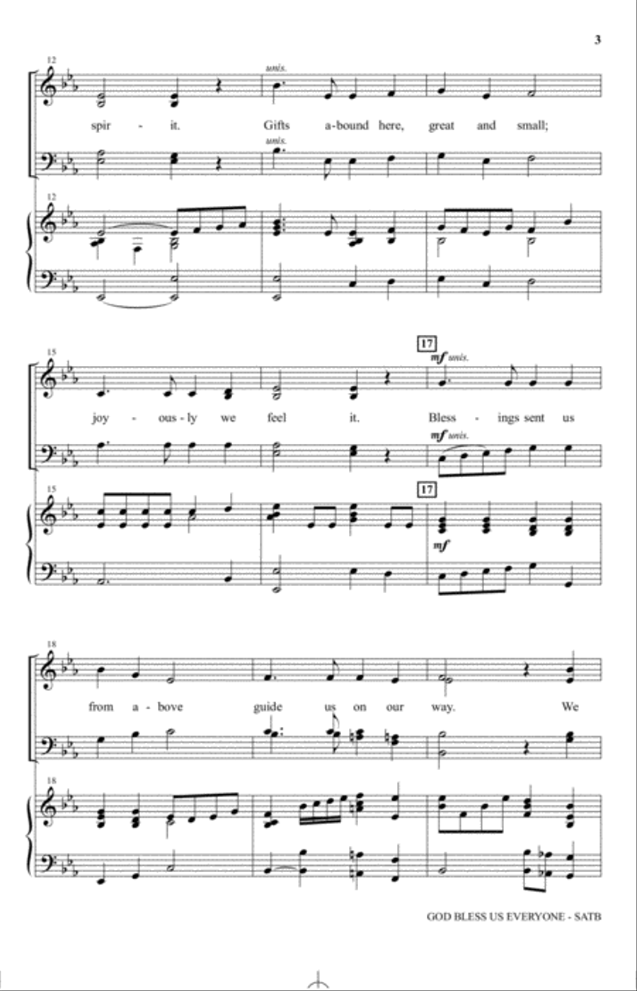 God Bless Us Everyone (from Disney's A Christmas Carol) (arr. Joseph M. Martin) 4-Part scores gallery preview page 2