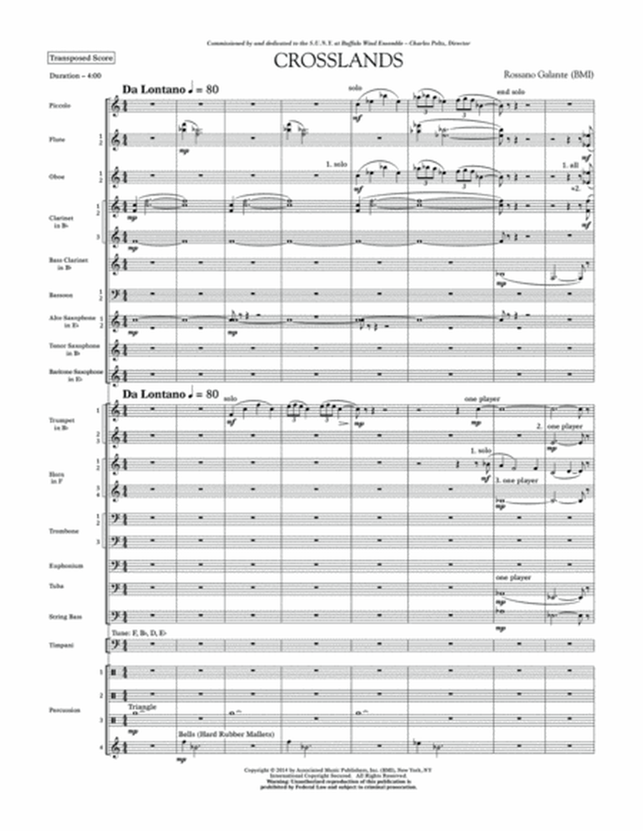 Crosslands - Conductor Score (Full Score)