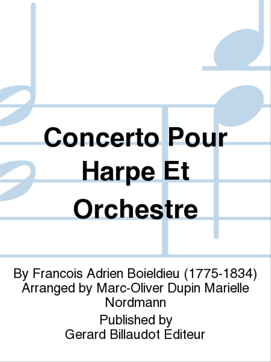 Concerto Pour Harpe Et Orchestre Chamber Music scores gallery preview page 1