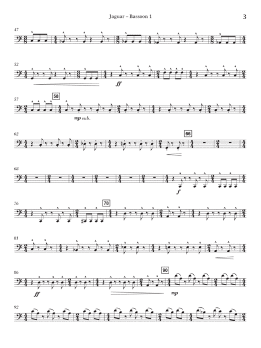 Jaguar - Bassoon 1 Jaguar - Bassoon 1 Concert Band scores gallery preview page 2