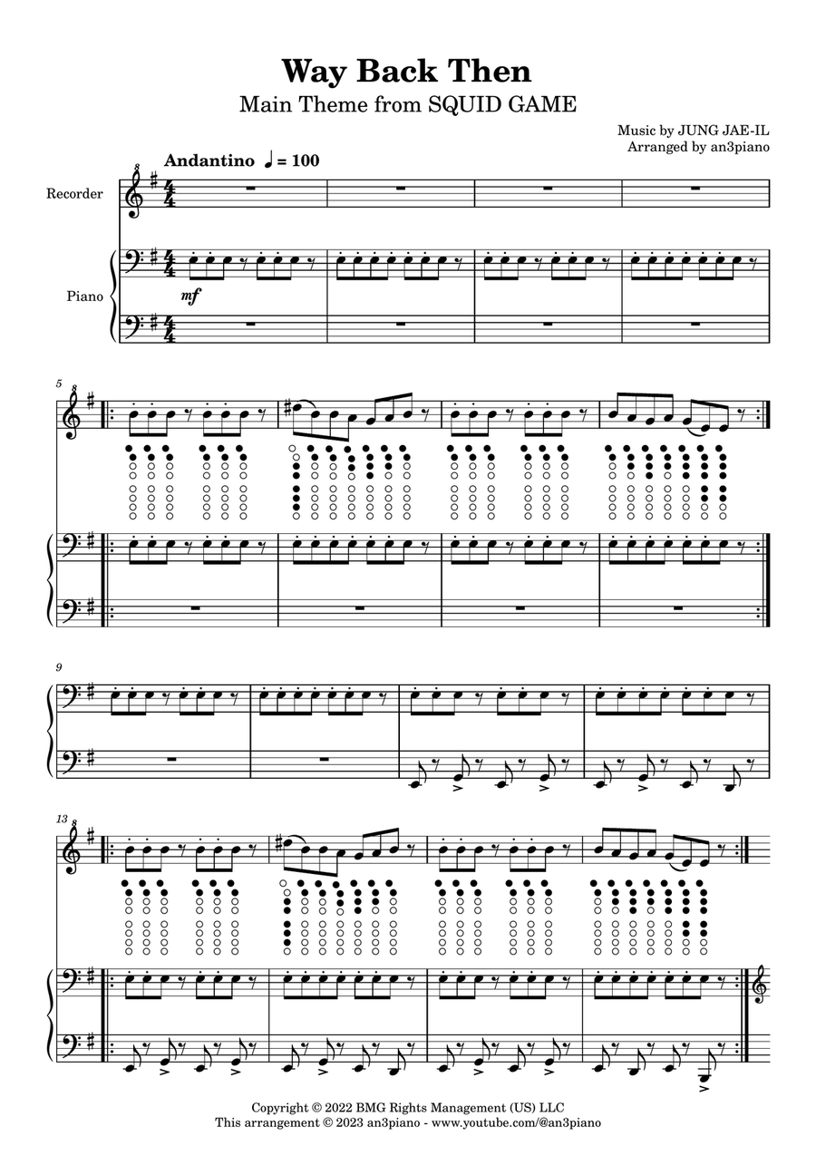 Way Back Then Flute scores gallery preview page 1