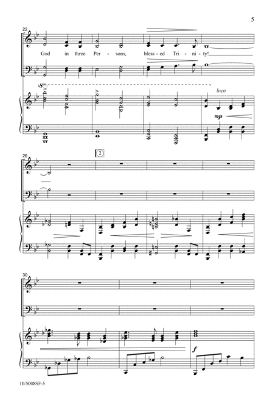 Holy, Holy, Holy 4-Part scores gallery preview page 5