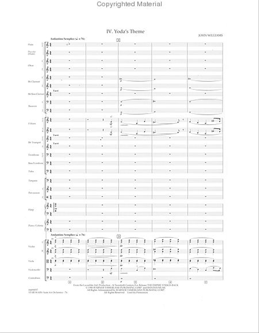 Star Wars Full Orchestra scores gallery preview page 4