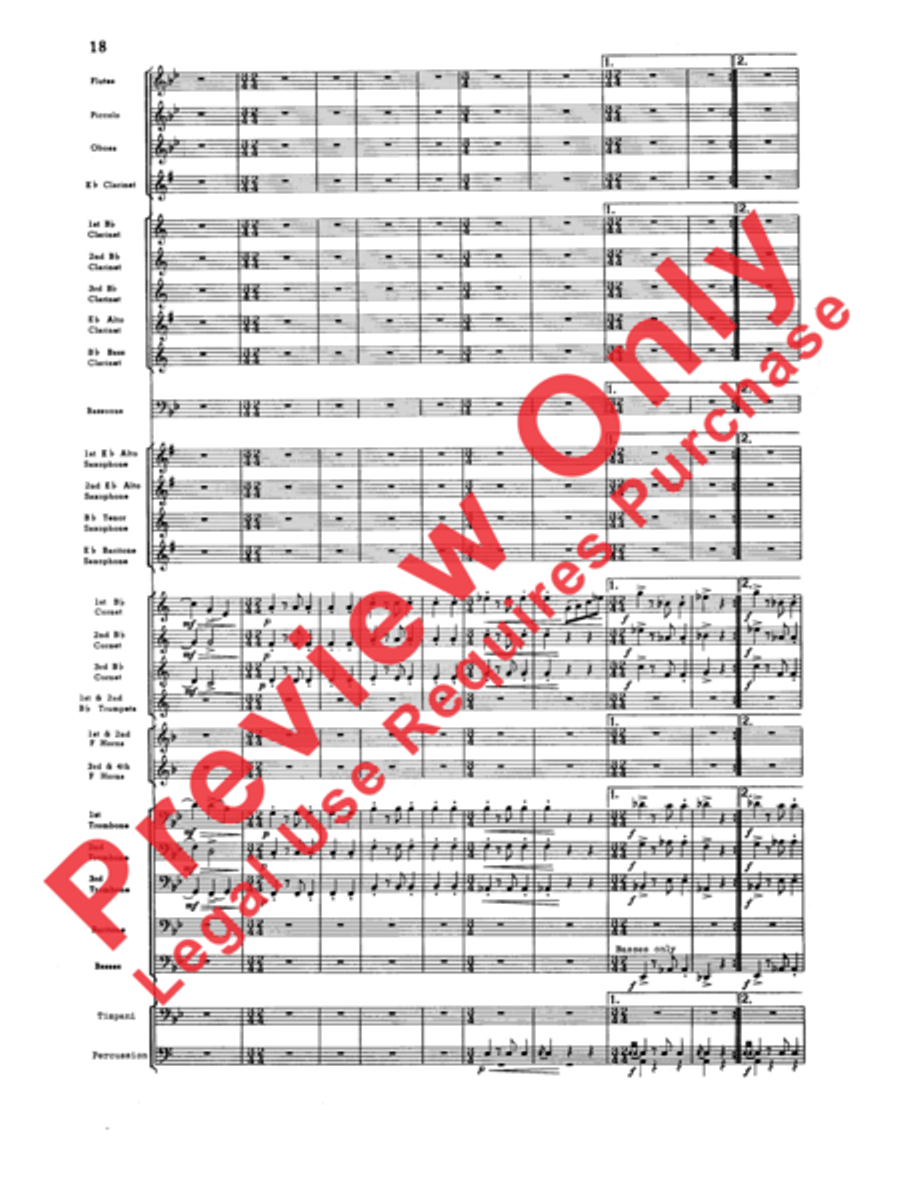Third Suite (I. March, II. Waltz, III. Rondo) Concert Band scores gallery preview page 20