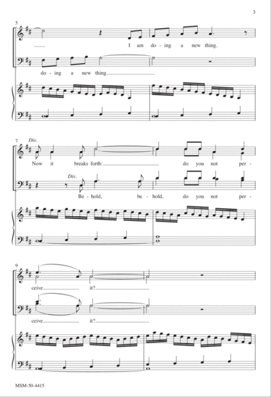 See, I Make All Things New 4-Part scores gallery preview page 3