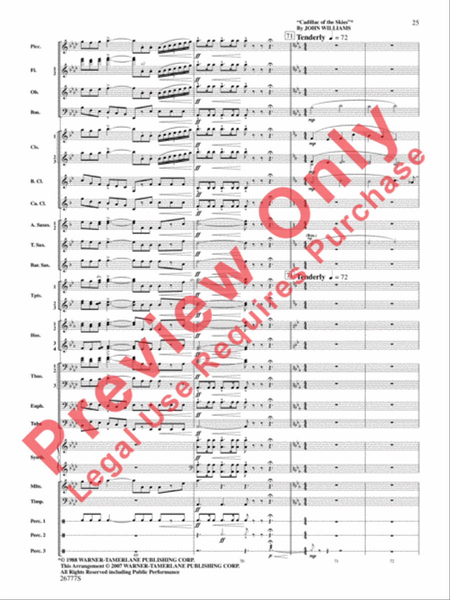 Soaring with John Williams Concert Band scores gallery preview page 26
