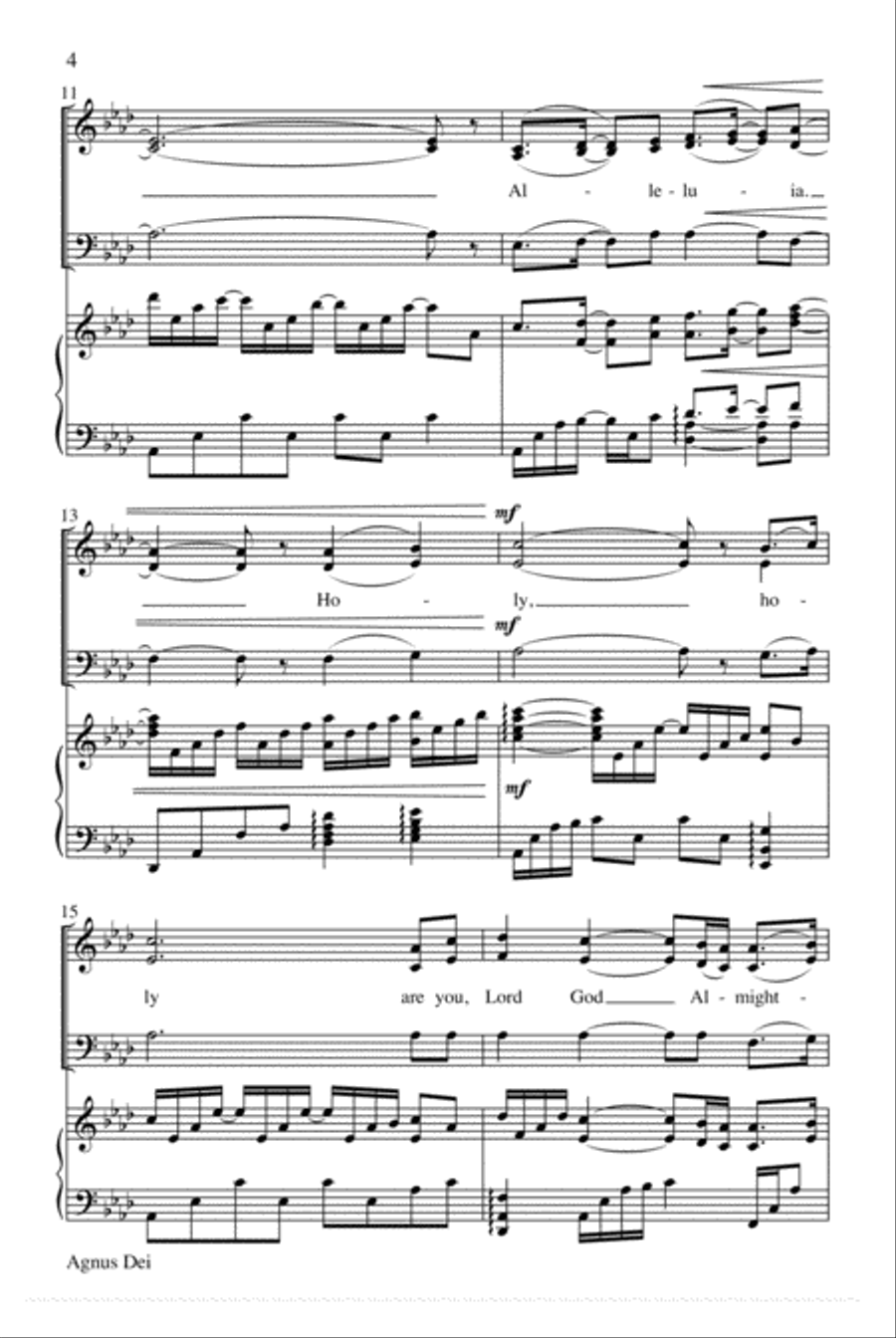 Agnus Dei with How Great Thou Art 3-Part scores gallery preview page 4
