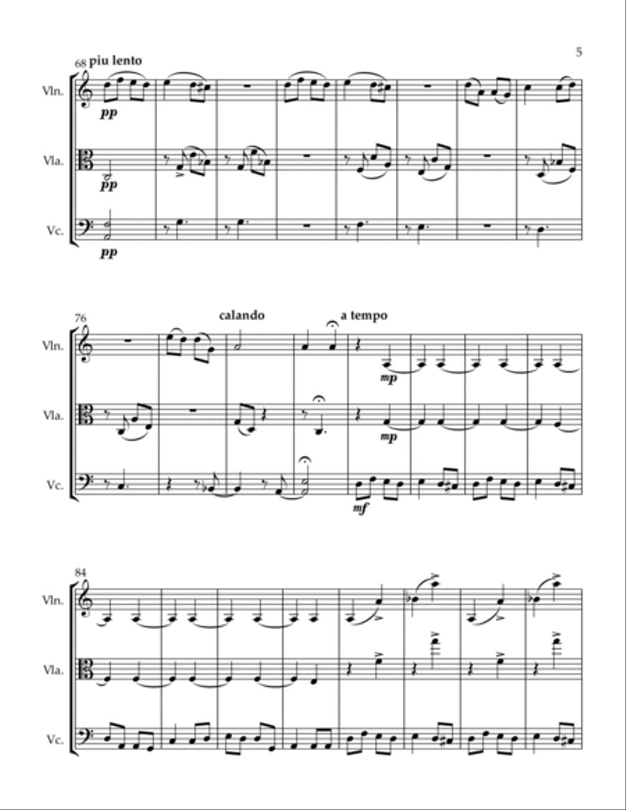 3 Trios Insect Wedding Let's Elope The Swineherd's Dance String Trio scores gallery preview page 5