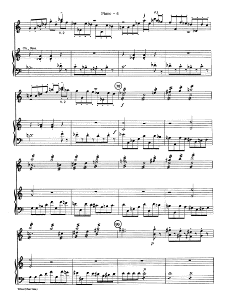 Titus Overture: Piano Accompaniment Full Orchestra scores gallery preview page 6