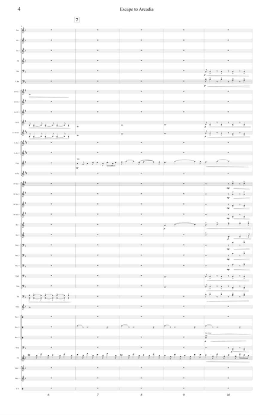 Escape to Arcadia Concert Band scores gallery preview page 3