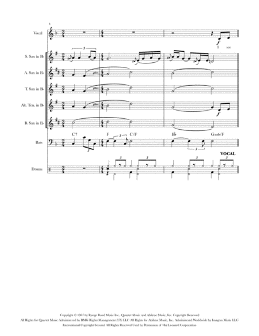 What A Wonderful World Saxophone Quartet scores gallery preview page 3