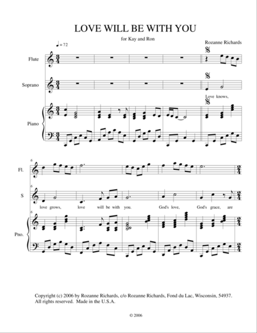 Love Will Be With You Love Will Be With You Small Ensemble scores gallery preview page 1