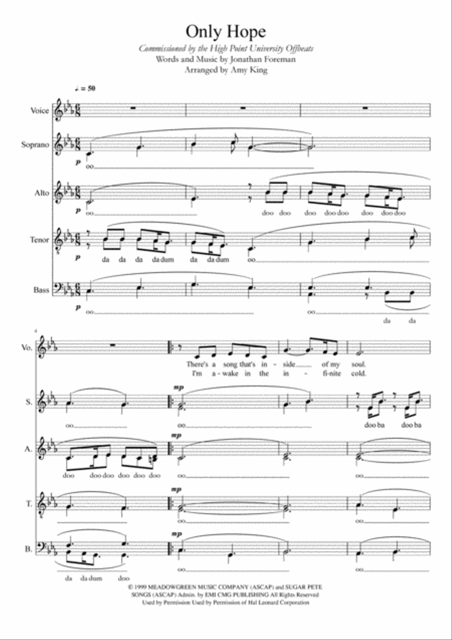 Only Hope 4-Part scores gallery preview page 1