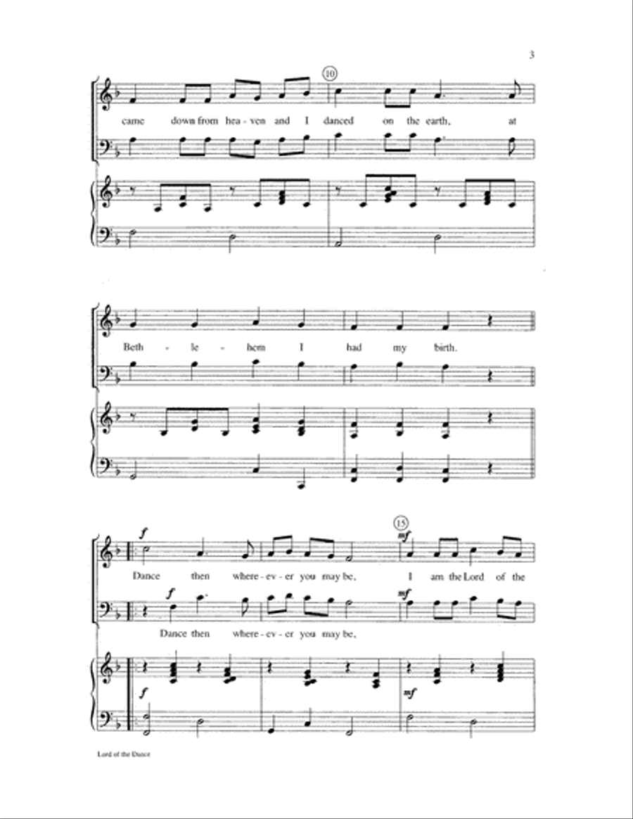 Lord of the Dance Lord of the Dance 2-Part scores gallery preview page 3