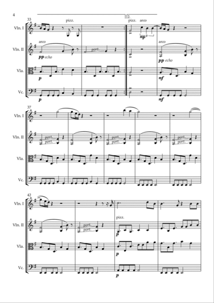 Sweet Creature String Quartet scores gallery preview page 4