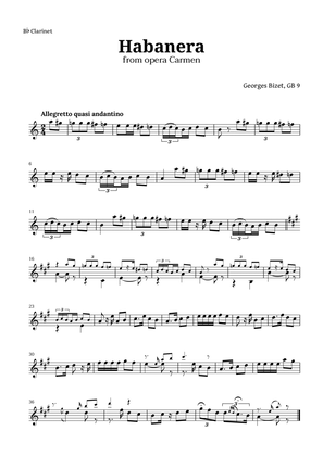 Book cover for Habanera from Carmen by Bizet for Clarinet Solo