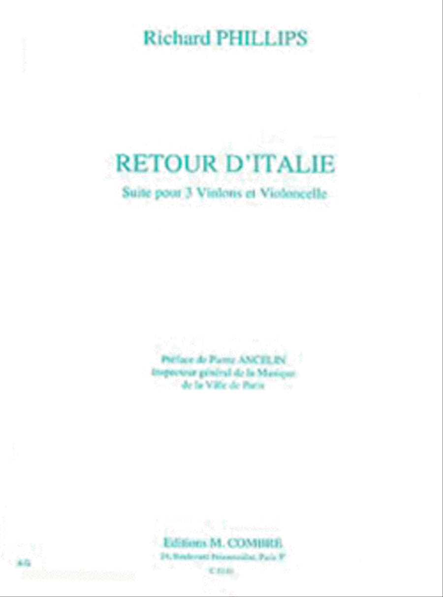 Retour d'Italie - suite Cello scores gallery preview page 1
