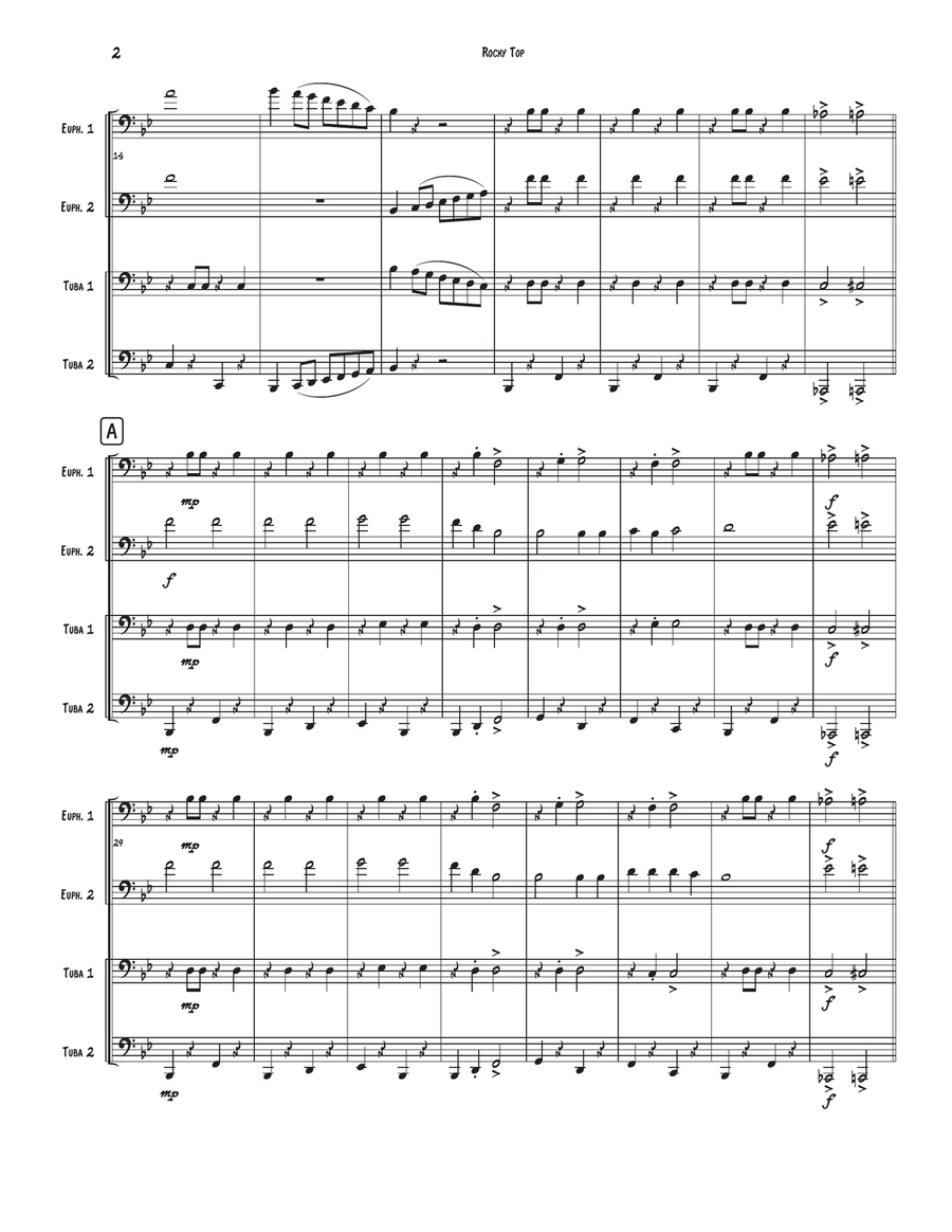 Rocky Top Brass Ensemble scores gallery preview page 2