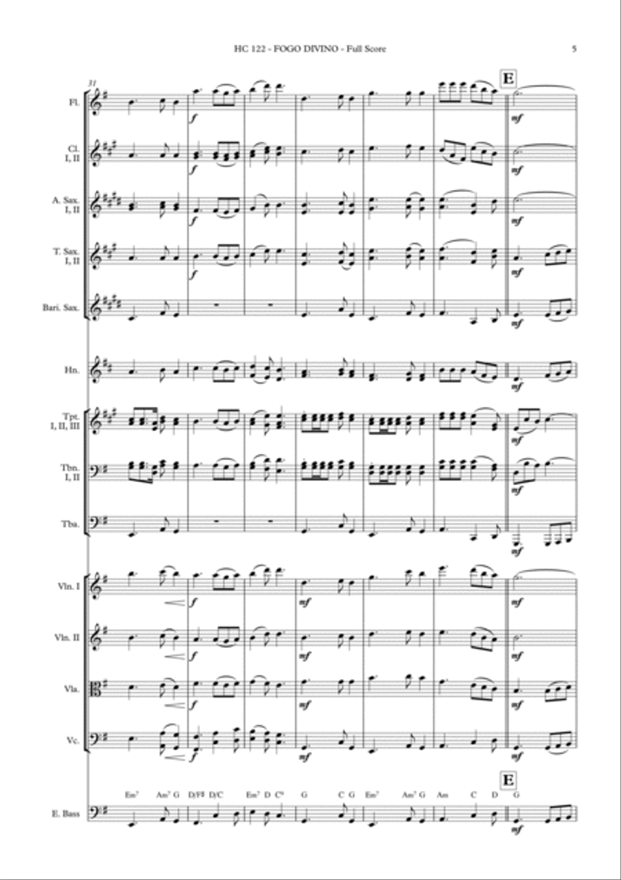 Fogo Divino Full Orchestra scores gallery preview page 5