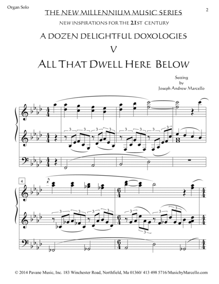 Delightful Doxology V - All That Dwell Beneath the Skies - Organ (Ab) image number null