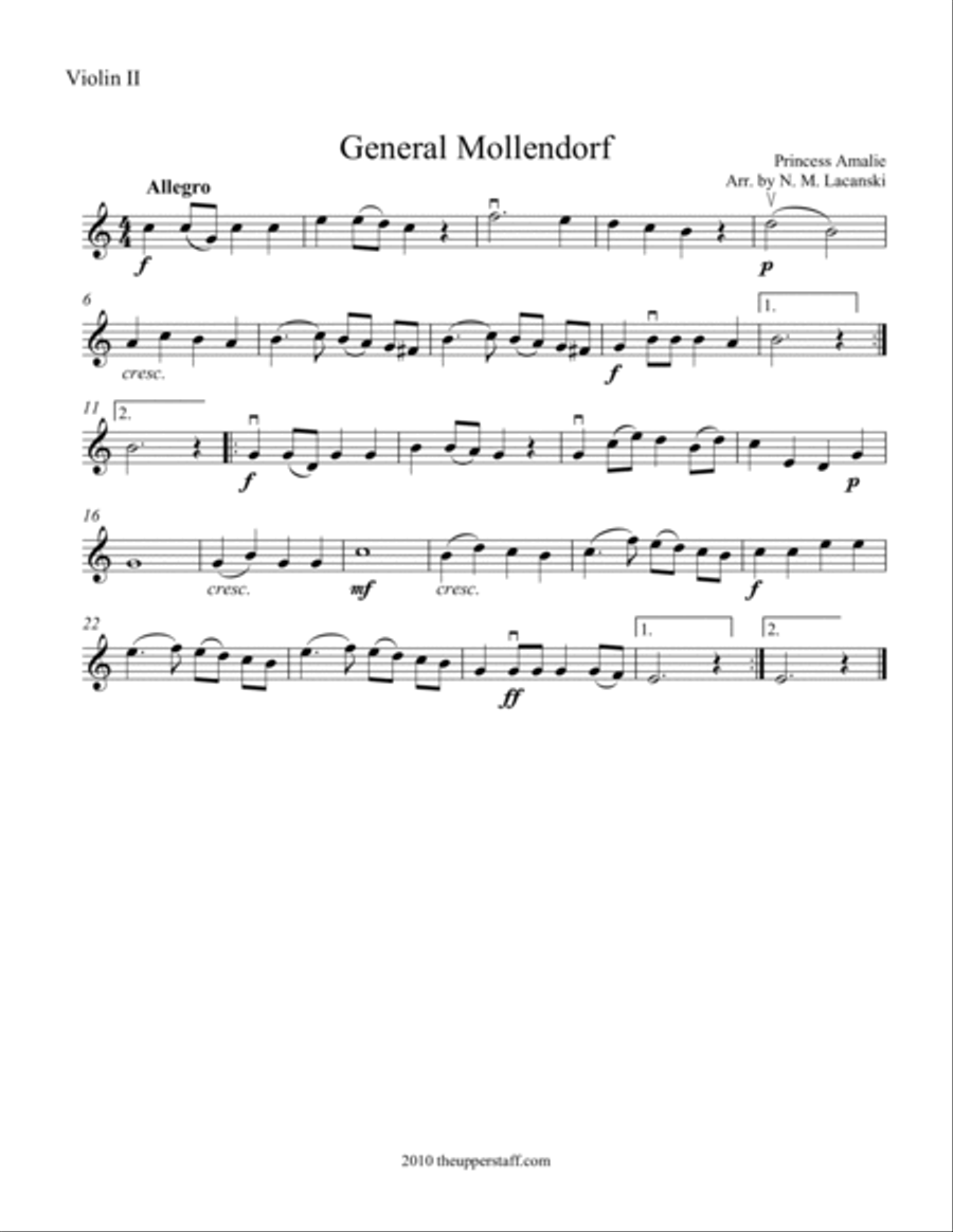 General Mollendorf String Quartet scores gallery preview page 3