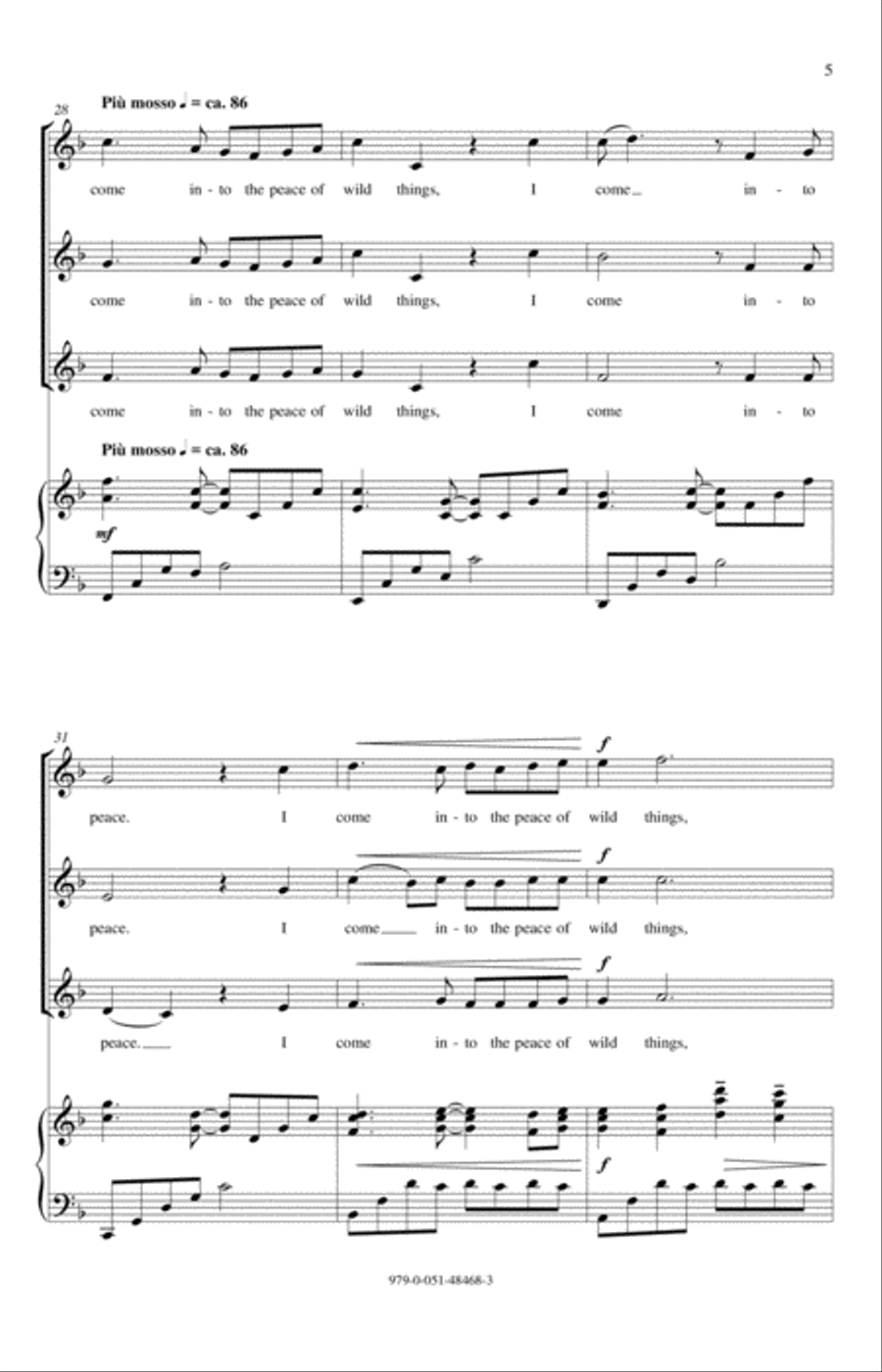 The Peace Of Wild Things The Peace Of Wild Things SSA scores gallery preview page 5