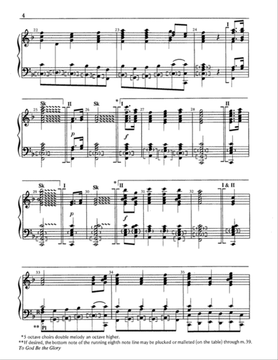 To God Be the Glory Handbell Choir scores gallery preview page 4