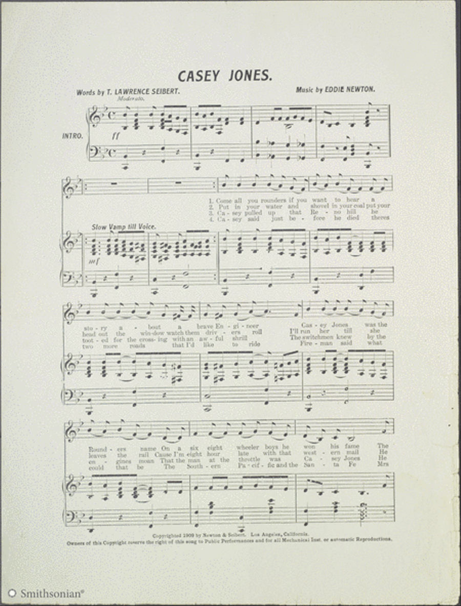 Casy Jones (The Brave Engineer) Piano, Vocal scores gallery preview page 3