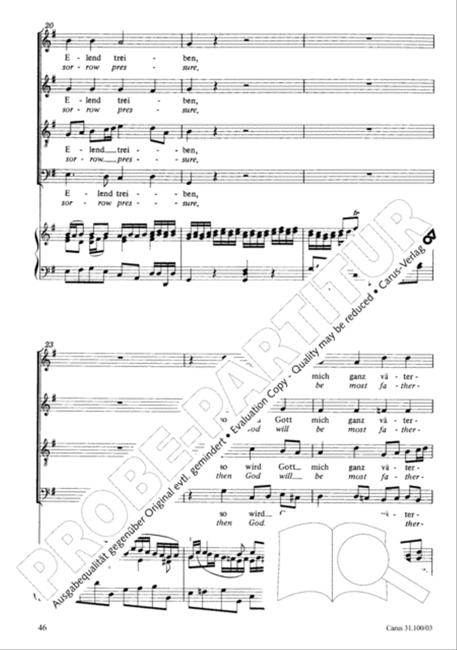 Whatever God ordains is right (Was Gott tut, das ist wohlgetan) 4-Part scores gallery preview page 47