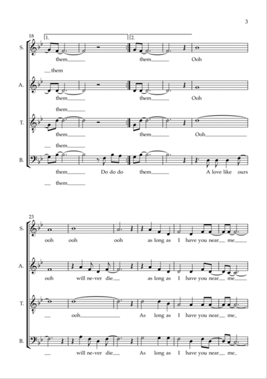 And I Love Her 4-Part scores gallery preview page 3