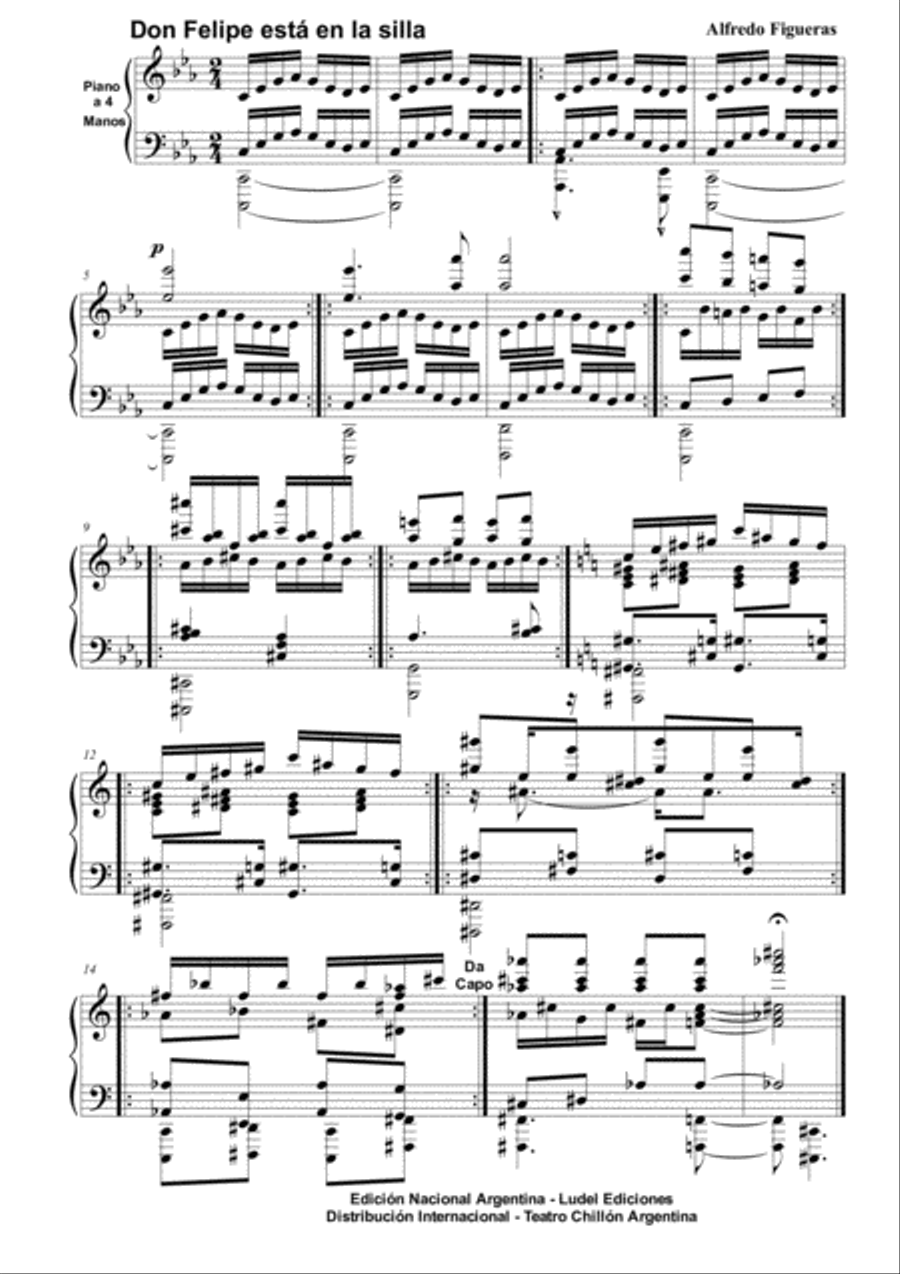 19 Cuises Dachshund Partituras Piano a 4 Manos Alfredo Figueras Easy Piano scores gallery preview page 5