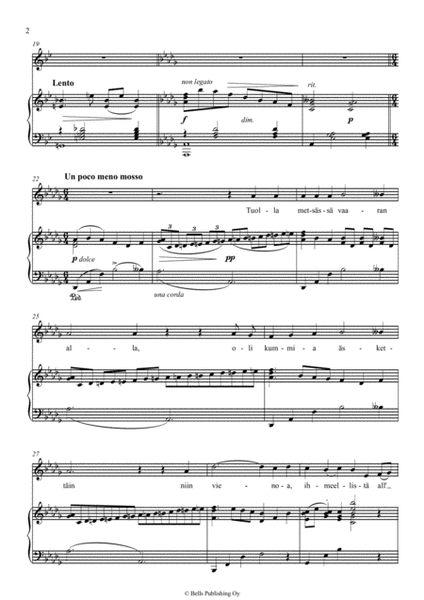 Mina metsan polkuja kuljen, Op. 4 No. 1 (B-flat Major)