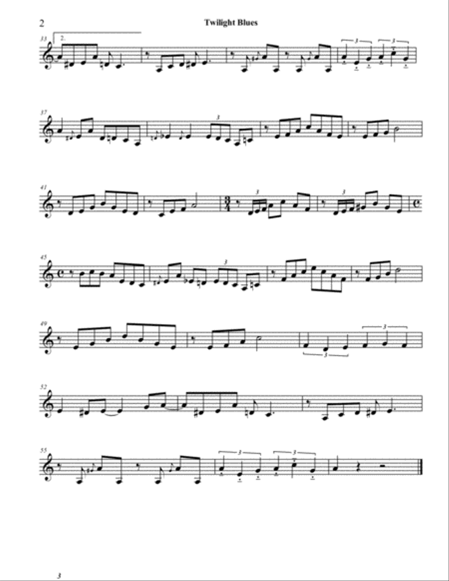 Twilight Blues - Trumpet and Piano Jazz Ensemble scores gallery preview page 4