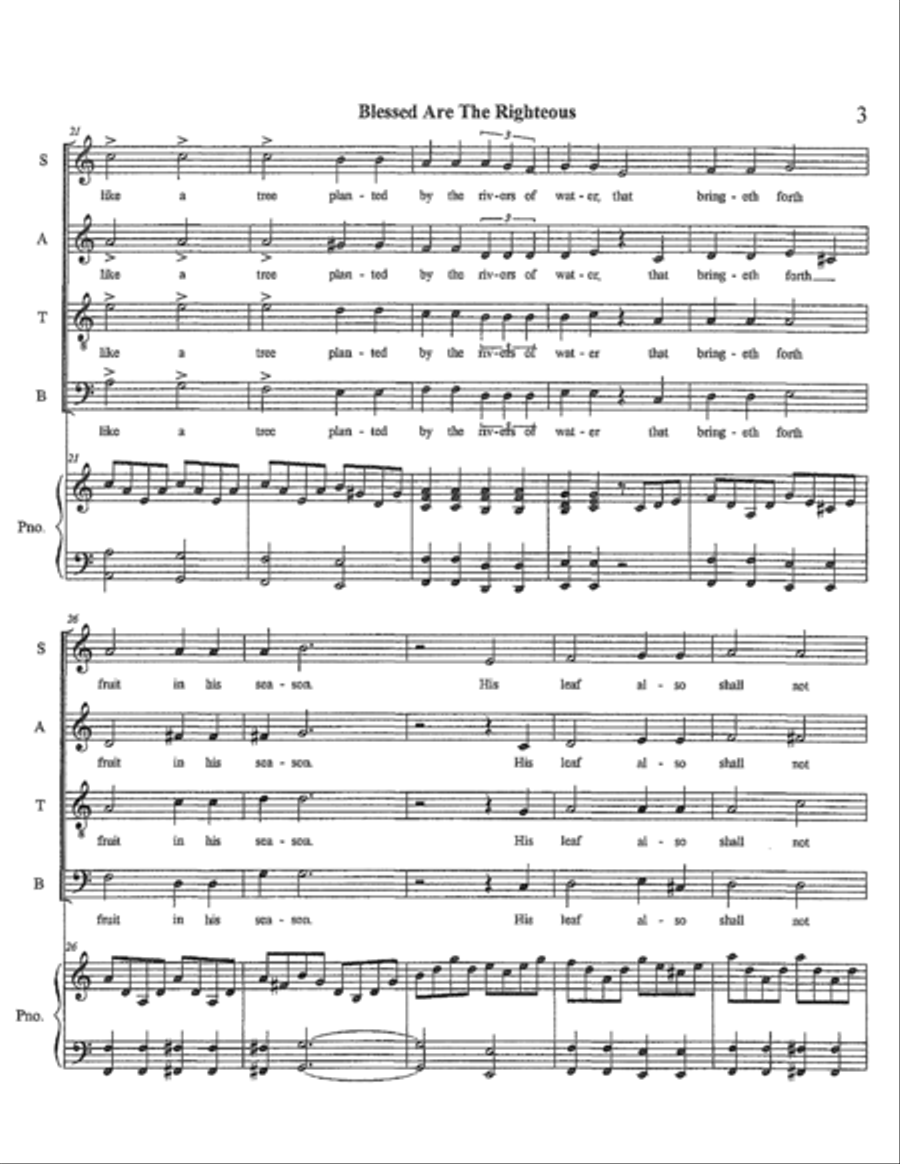 Blessed Are The Righteous Choir scores gallery preview page 3