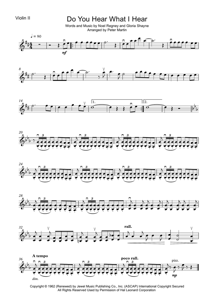 Do You Hear What I Hear String Quartet scores gallery preview page 4