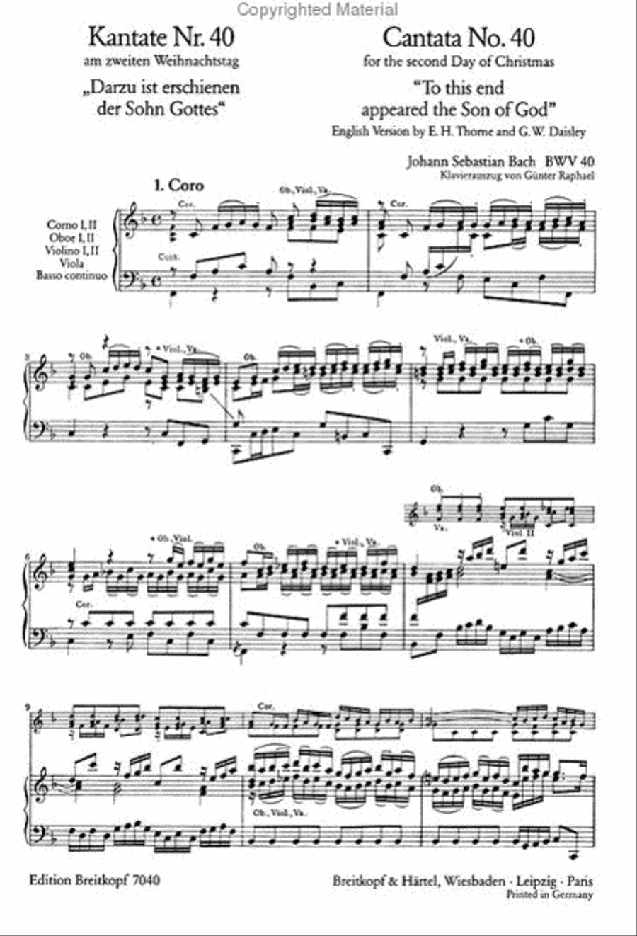 Cantata BWV 40 “To this end appeared the Son of God” ATB scores gallery preview page 2