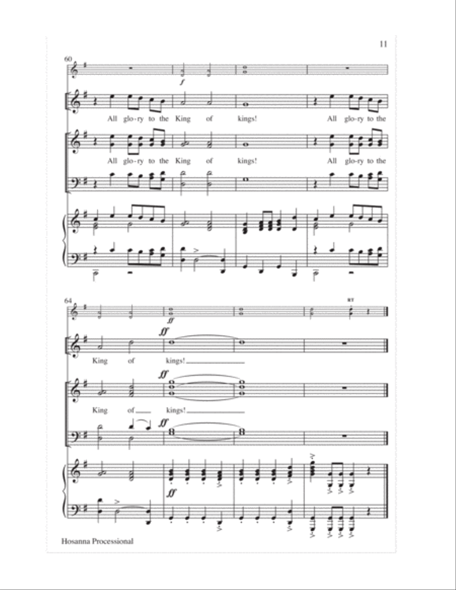 Hosanna Processional Hosanna Processional 4-Part scores gallery preview page 11