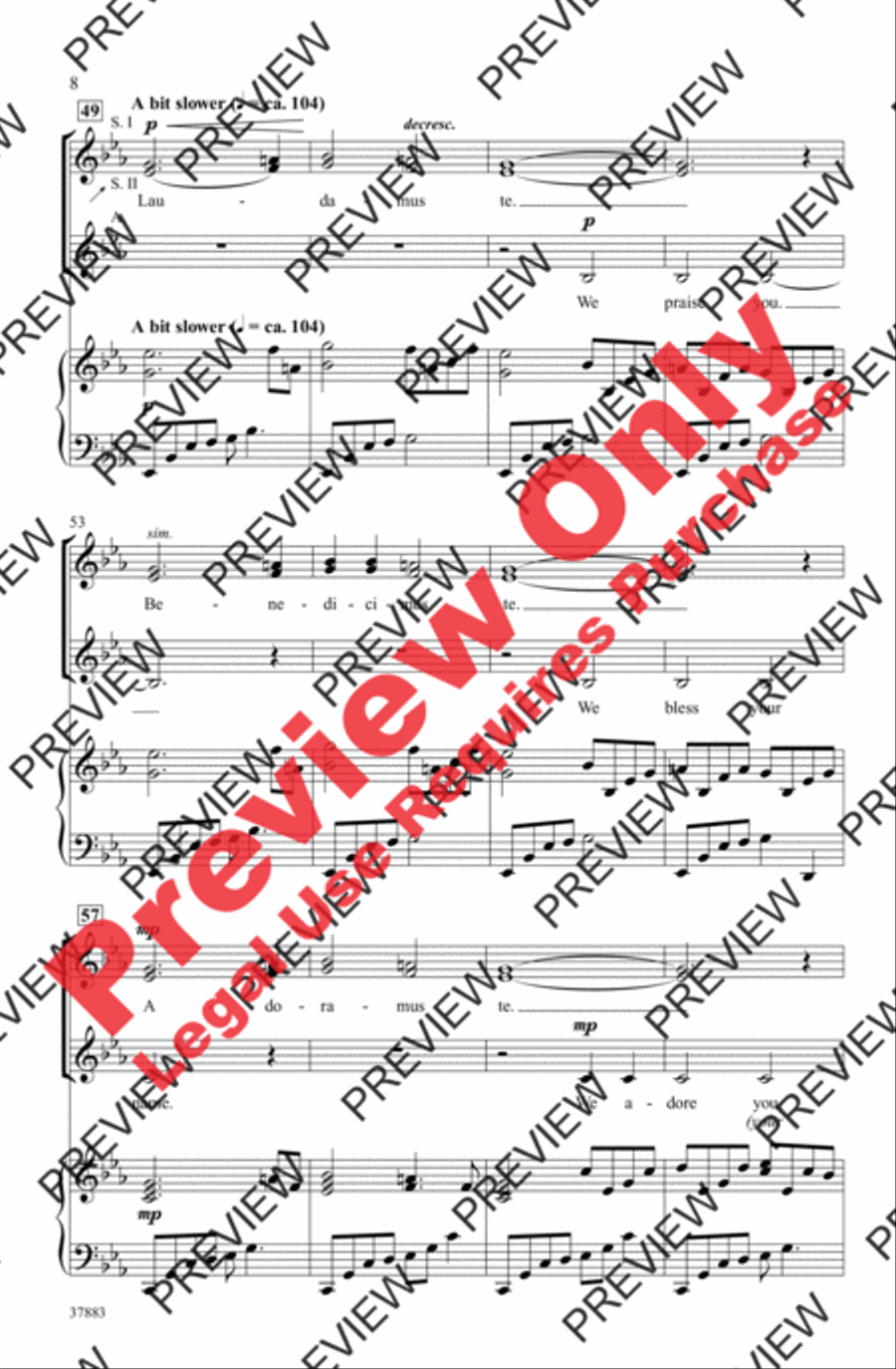 Laudamus Te Women's Choir scores gallery preview page 8