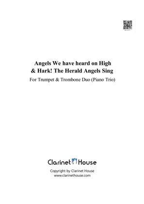 Angels We Have Heard on High & Hark! The Herald Angels Sing forTrumpet & Trombone Duo (Piano Trio)