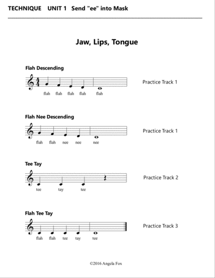Healthy Vocal Development: Technique Exercises Level 1B Voice scores gallery preview page 3