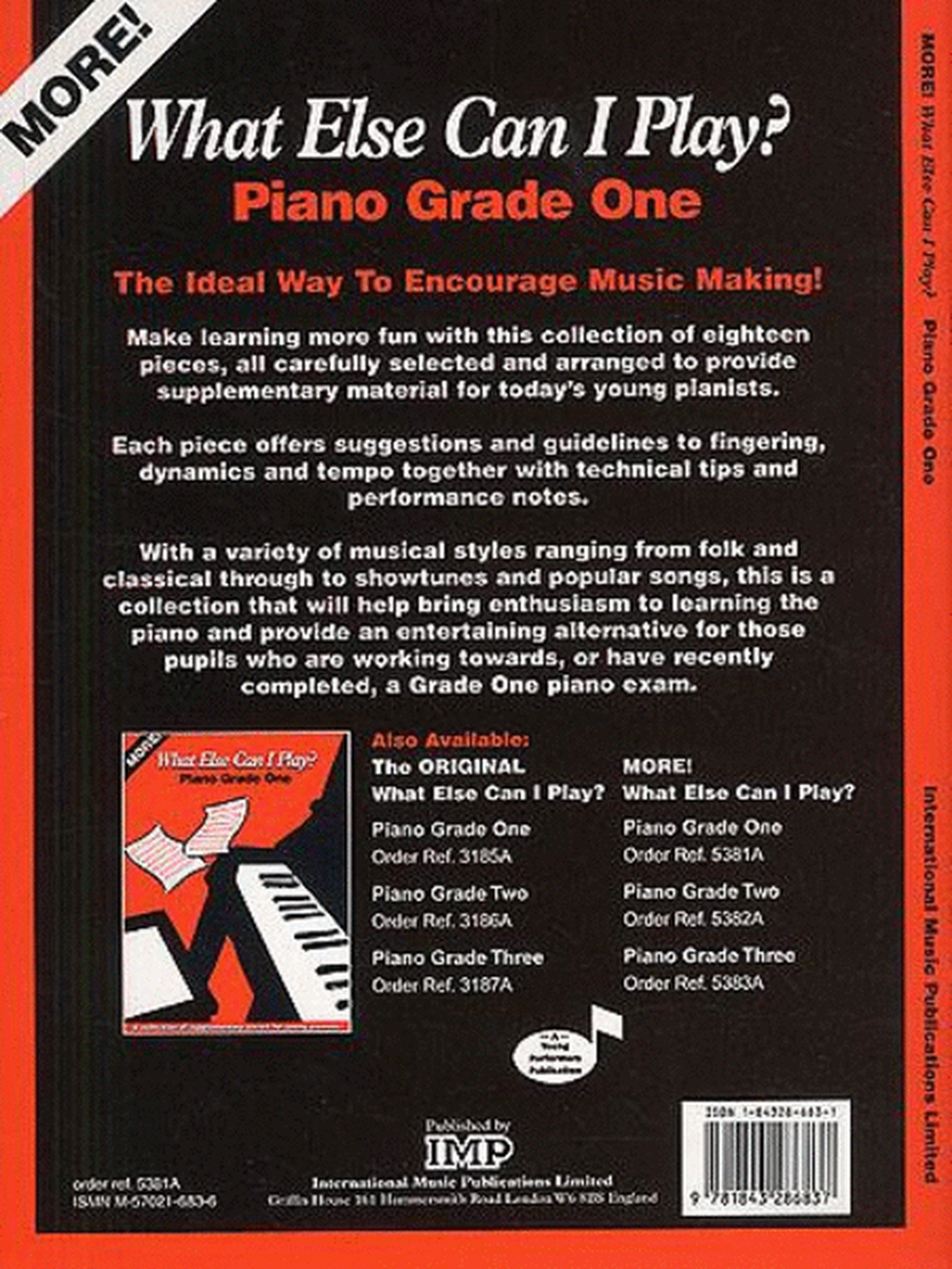 More! What Else Can I Play - Grade One