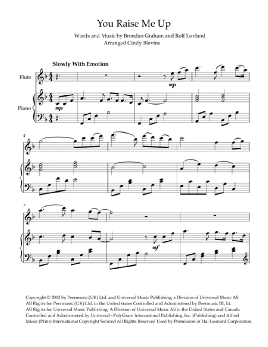 You Raise Me Up Flute Solo scores gallery preview page 2